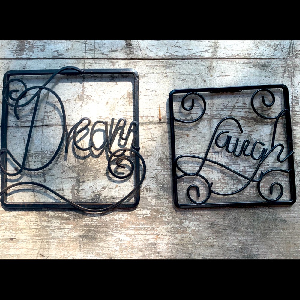 Cast Iron Trivets "dream & laugh"